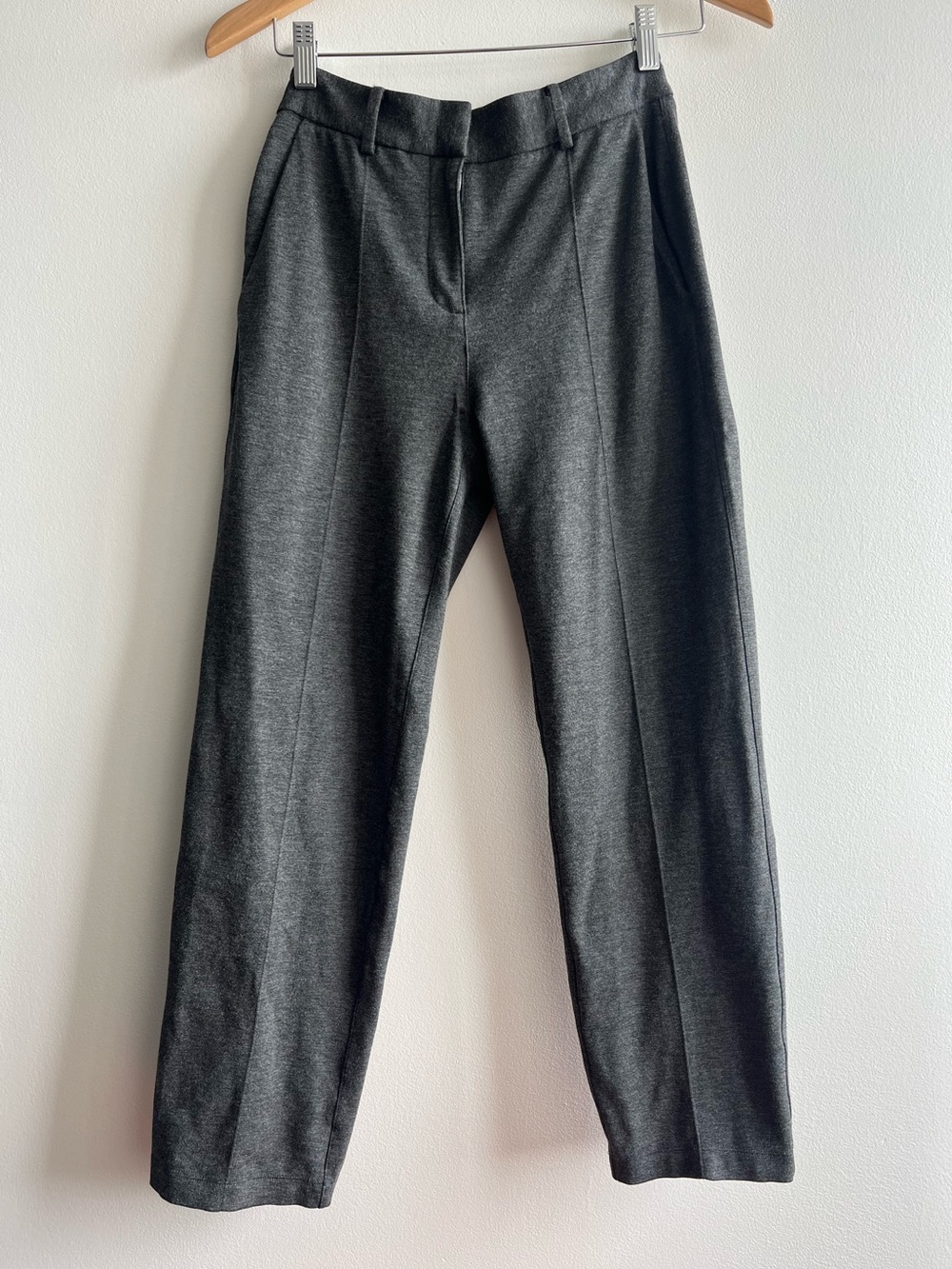 Babaton Gray Straight Leg Dress Pants High Rise Career Office Trousers Sz 2